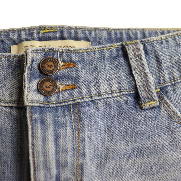 Hollister Distressed Denim Mini Skirt Size 3 - Picture 5 of 6